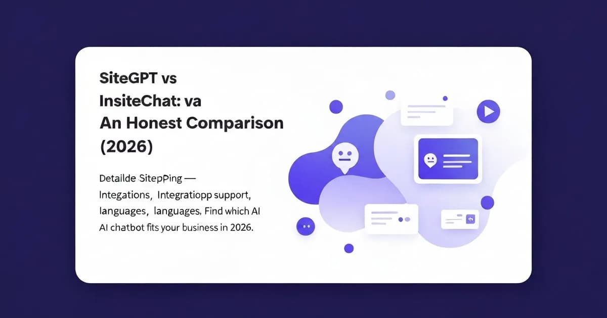 SiteGPT vs InsiteChat: An Honest Comparison (2026)
