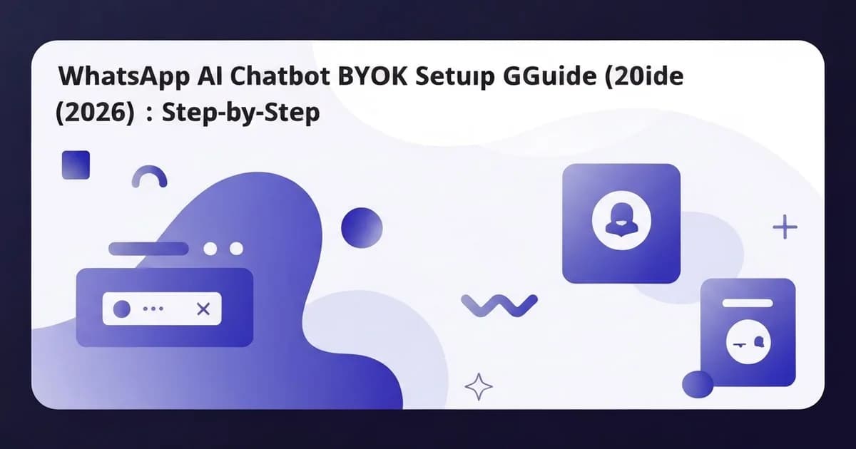 WhatsApp AI Chatbot BYOK Setup Guide (2026): Step-by-Step